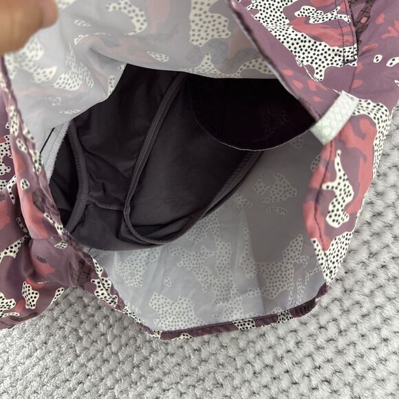 Maaji Shorts Women L Purple Abstract Running Shorts Build In Briefs Side Pockets - Picture 4 of 14